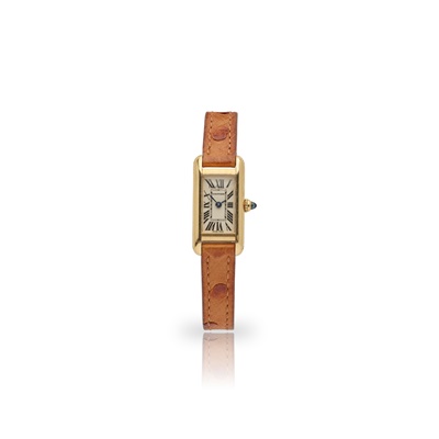 Lot 169 - Cartier: a Tank wrist watch
