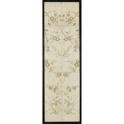 Lot 12 - COLLECTION OF SEVEN SILK EMBROIDERED PANELS