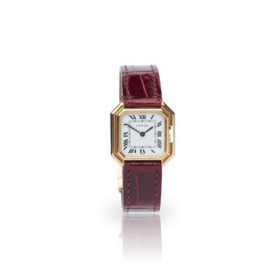 Lot 172 - Cartier: an octagonal-cased wrist watch