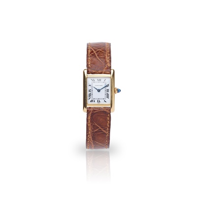 Lot 168 - Cartier: a rectangular wrist watch