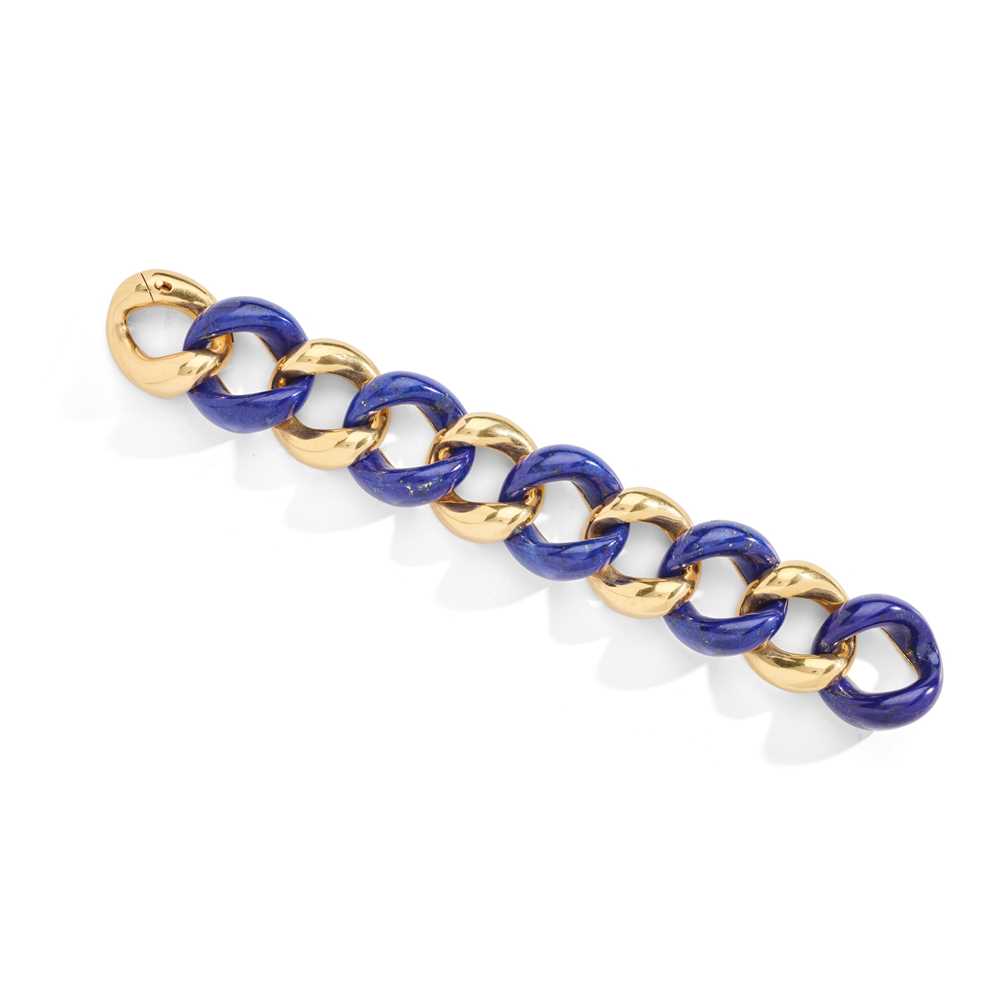 Lot 37 - A lapis lazuli bracelet, by Seaman Schepps