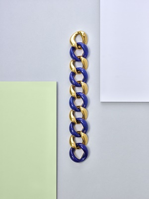 Lot 37 - A lapis lazuli bracelet, by Seaman Schepps