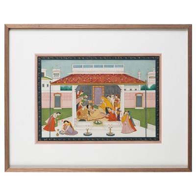 Lot 291 - A PRINCESS IN ATTENDANCE DURING CONFINEMENT IN AN OPEN COURTYARD OF A PALACE HAREM