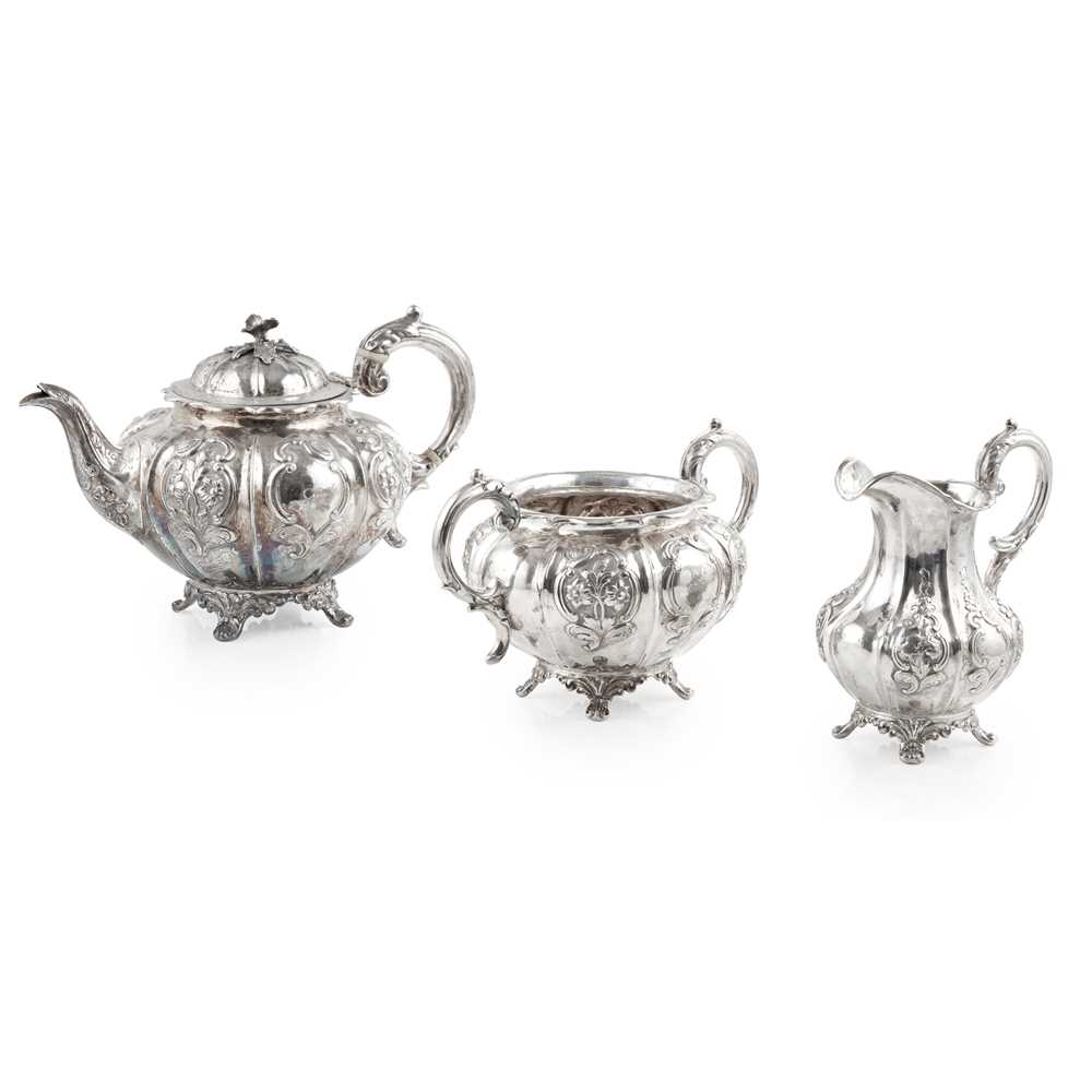 Lot 102 - A Victorian matched three-piece coffee service