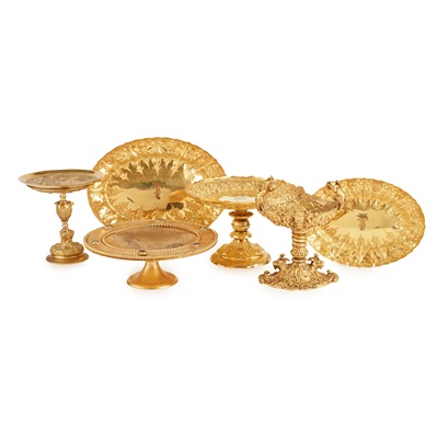 Lot 348 - COLLECTION OF GILT AND ORMOLU DISHES