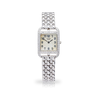 Lot 152 - Hermes: a diamond-set watch