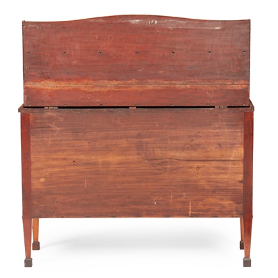 Lot 380 - SHERATON REVIVAL PAINTED SATINWOOD CREDENZA