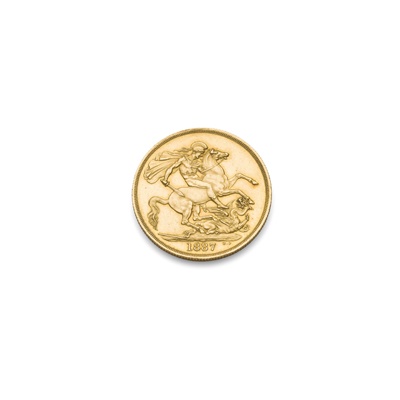 Lot 144 - An 1887 £2 gold coin
