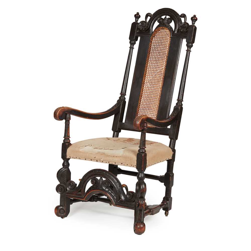 Lot 21 - WILLIAM AND MARY WALNUT ARMCHAIR