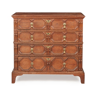 Lot 18 - WILLIAM AND MARY OAK CHEST OF DRAWERS