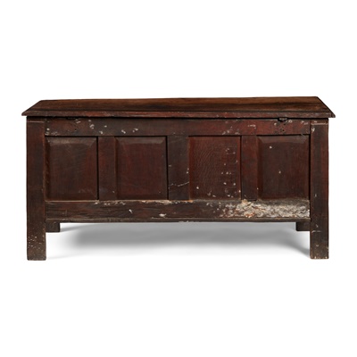 Lot 56 - OAK MARQUETRY FOUR-PANEL CHEST