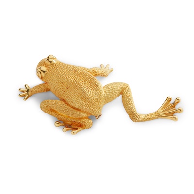 Lot 211 - A novelty frog brooch, by Henry Dunay