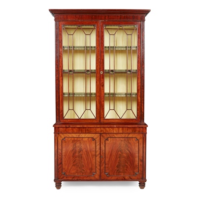 Lot 229 - REGENCY MAHOGANY DISPLAY CABINET, IN THE MANNER OF GILLOWS