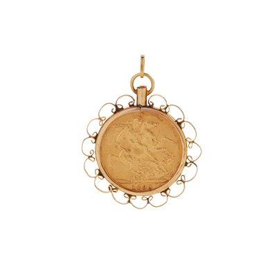 Lot 159 - An 1899 sovereign pendant