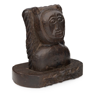 Lot 1 - A CARVED OAK FIGURE OF AN IMP, DORNOCH CATHEDRAL