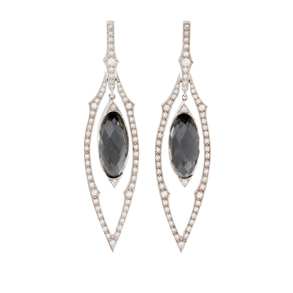 Lot 35 - A pair of 'Crystal Haze' pendent earrings, by Stephen Webster
