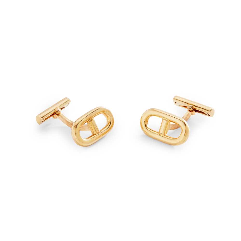 Lot 98 - A pair of 'Chaine d'Ancre' cufflinks, by Hermès