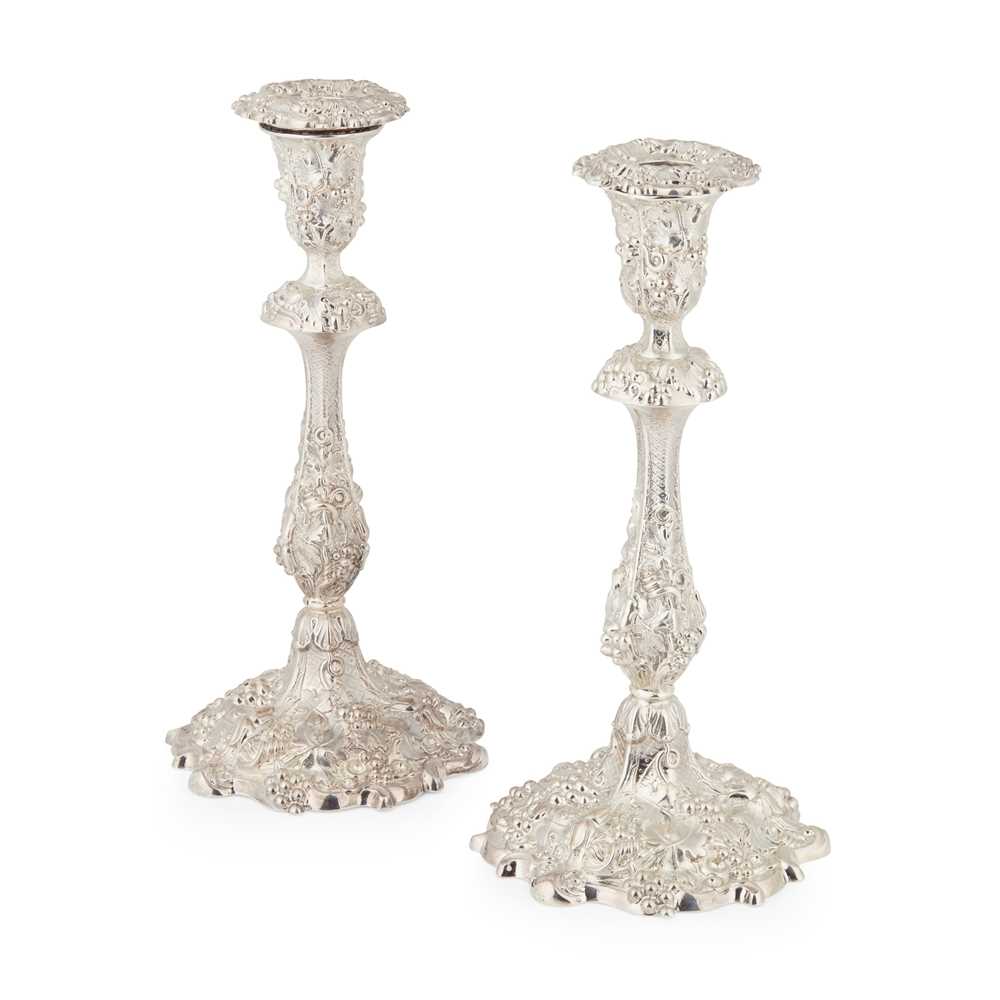 Lot 68 - A pair of Victorian candlesticks