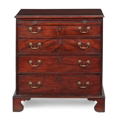 Lot 47 - GEORGE III MAHOGANY BACHELOR'S CHEST OF DRAWERS