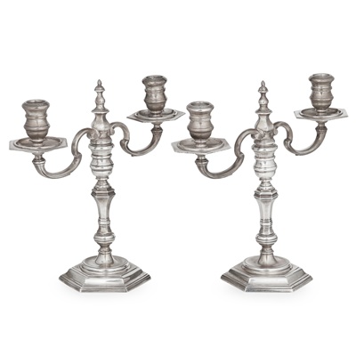Lot 24 - A pair of cast 1960s table candelabra