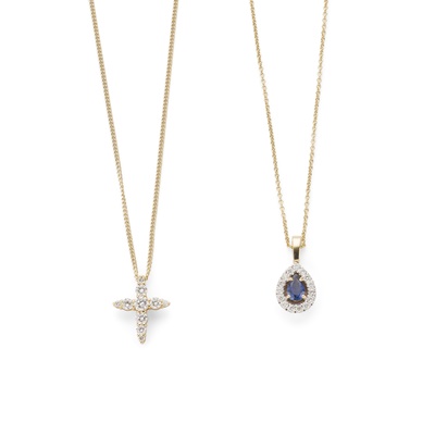 Lot 43 - Two gem-set pendant necklaces