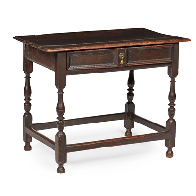 Lot 6 - WILLIAM AND MARY OAK SIDE TABLE