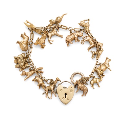 Lot 138 - A charm bracelet