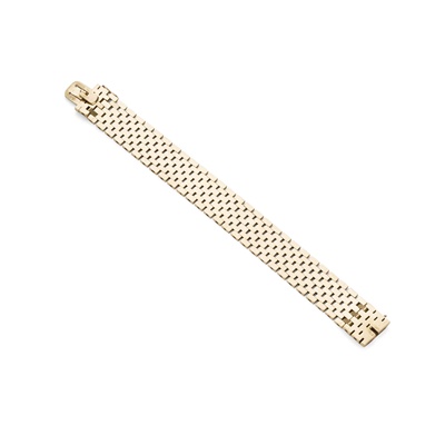 Lot 200 - A 9ct gold brick-link bracelet