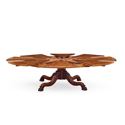 Lot 29 - WILLIAM IV MAHOGANY 'JUPE'S PATENT' EXTENDING DINING TABLE, BY JOHNSTONE, JUPE & CO.