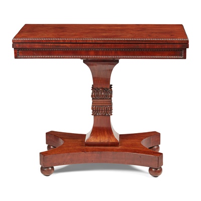 Lot 26 - A FINE PAIR OF MAHOGANY TEA TABLES, ATTRIBUTED TO WILLIAM TROTTER, EDINBURGH