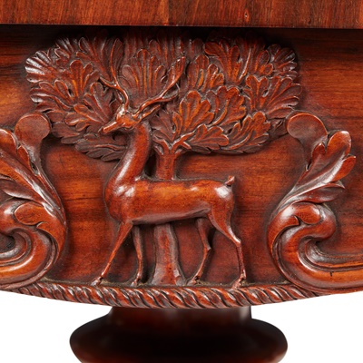 Lot 14 - A FINE REGENCY GONCALO ALVES CENTRE TABLE, ATTRIBUTED TO JAMES MEIN OF KELSO