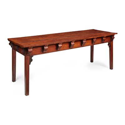 Lot 203 - YEW, PINE, AND ELM HALL TABLE