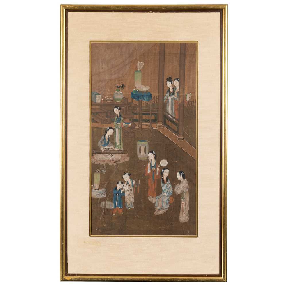 Lot 76 - PAINTING OF LADIES AND BOYS
