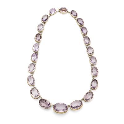 Lot 170 - An amethyst riviere necklace