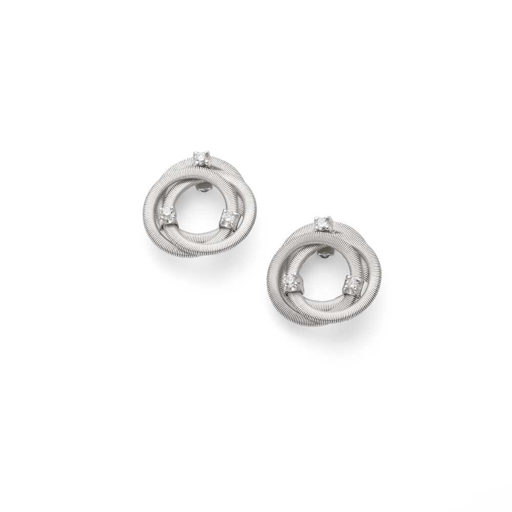 Lot 119 - Marco Bicego: A pair of diamond 'Goa' earrings