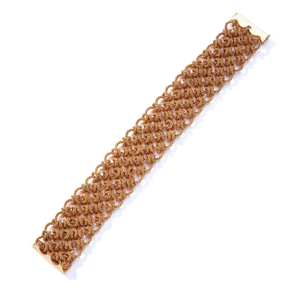 Lot 23 - Gay Freres: A fancy-link bracelet, circa 1960
