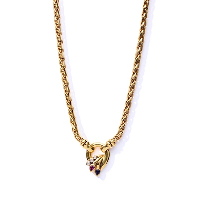 Lot 54 - A gem-set necklace