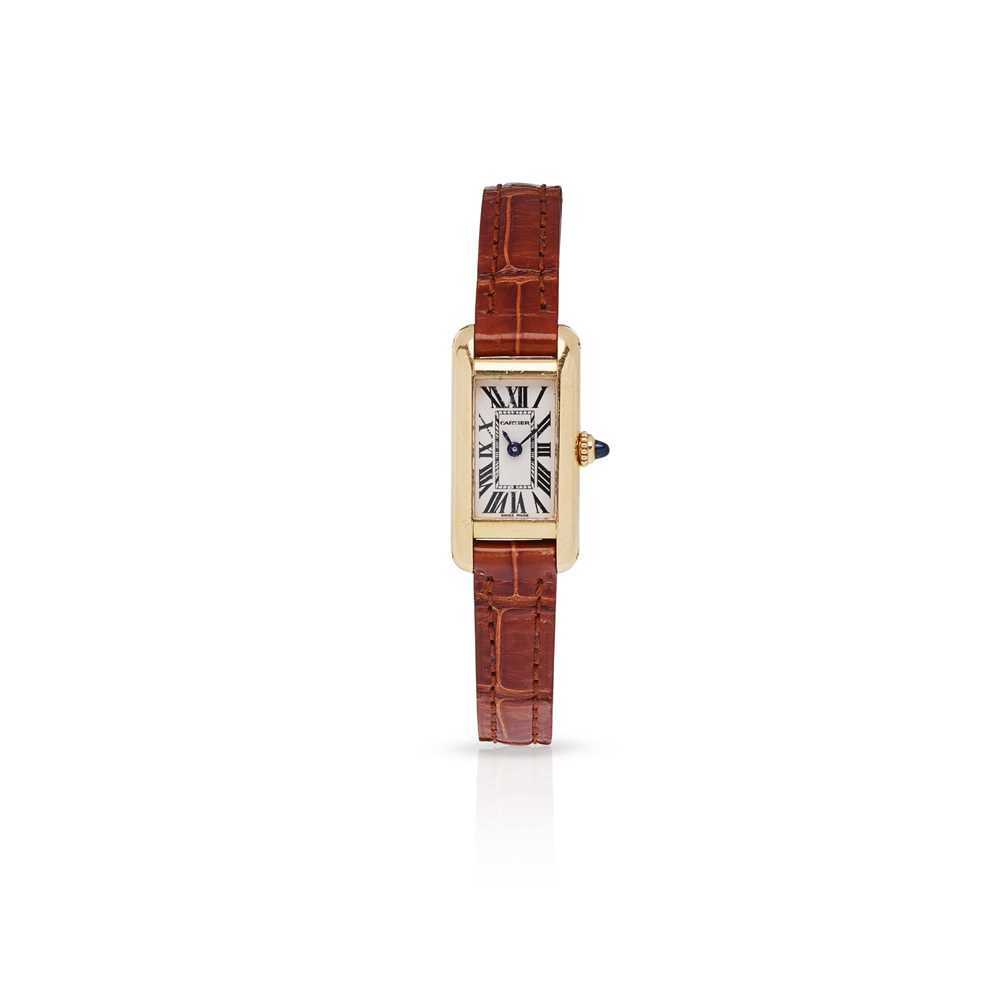 Lot 171 - Cartier: A rectangular wristwatch