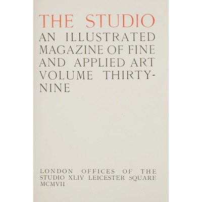 Lot 164 - THE STUDIO, AN ILLUSTRATED MAGAZINE OF FINE AND APPLIED ART