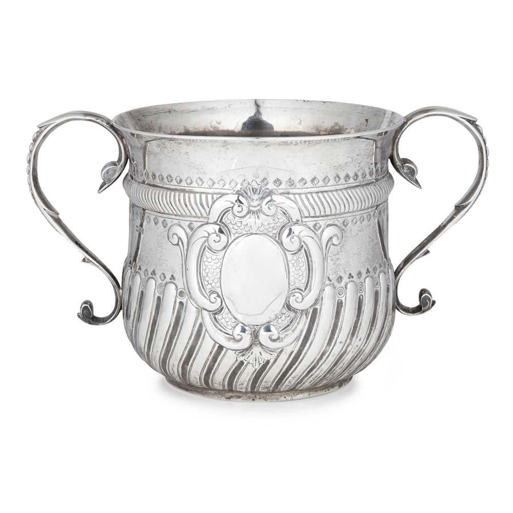 Lot 69 - A late Victorian twin-handled porringer