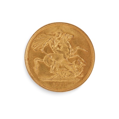 Lot 131 - An 1887 £2 gold coin