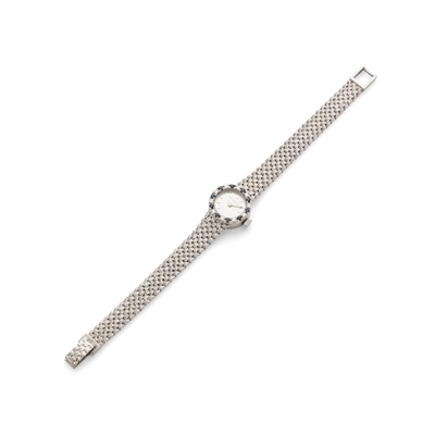 Lot 93 - Bueche-Girod: A sapphire and diamond cocktail watch