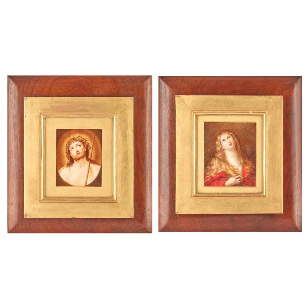 Lot 40 - PAIR OF FRENCH MINIATURE PAINTINGS, AFTER GUIDO RENI