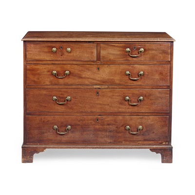 Lot 17 - GEORGE III MAHOGANY CHEST OF DRAWERS