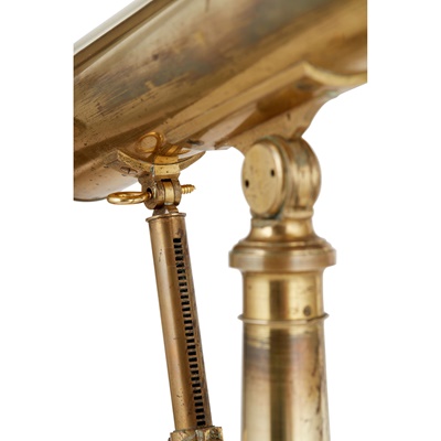 Lot 34 - ENGLISH LACQUERED BRASS 2 1/2 IN. TABLE TELESCOPE, RAMSDEN, LONDON
