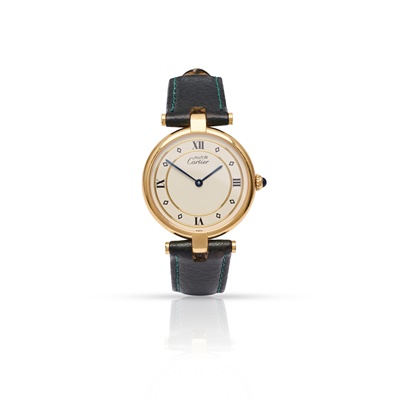 Lot 335 - Must de Cartier: a gold plated wristwatch