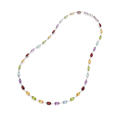 Lot 121 - A multi-gem necklace