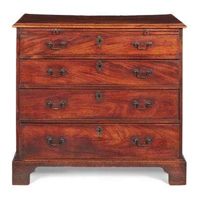 Lot 140 - GEORGE III MAHOGANY CHEST OF DRAWERS