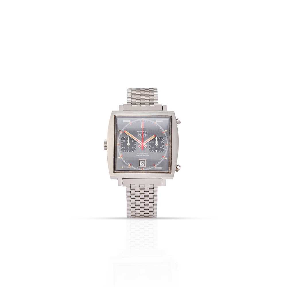 Lot 283 - Heuer: a square stainless steel wristwatch