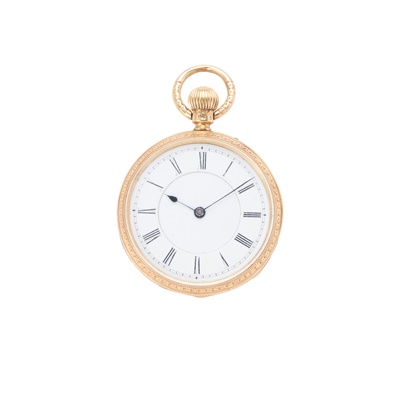 Lot 344 - An 18ct fob watch